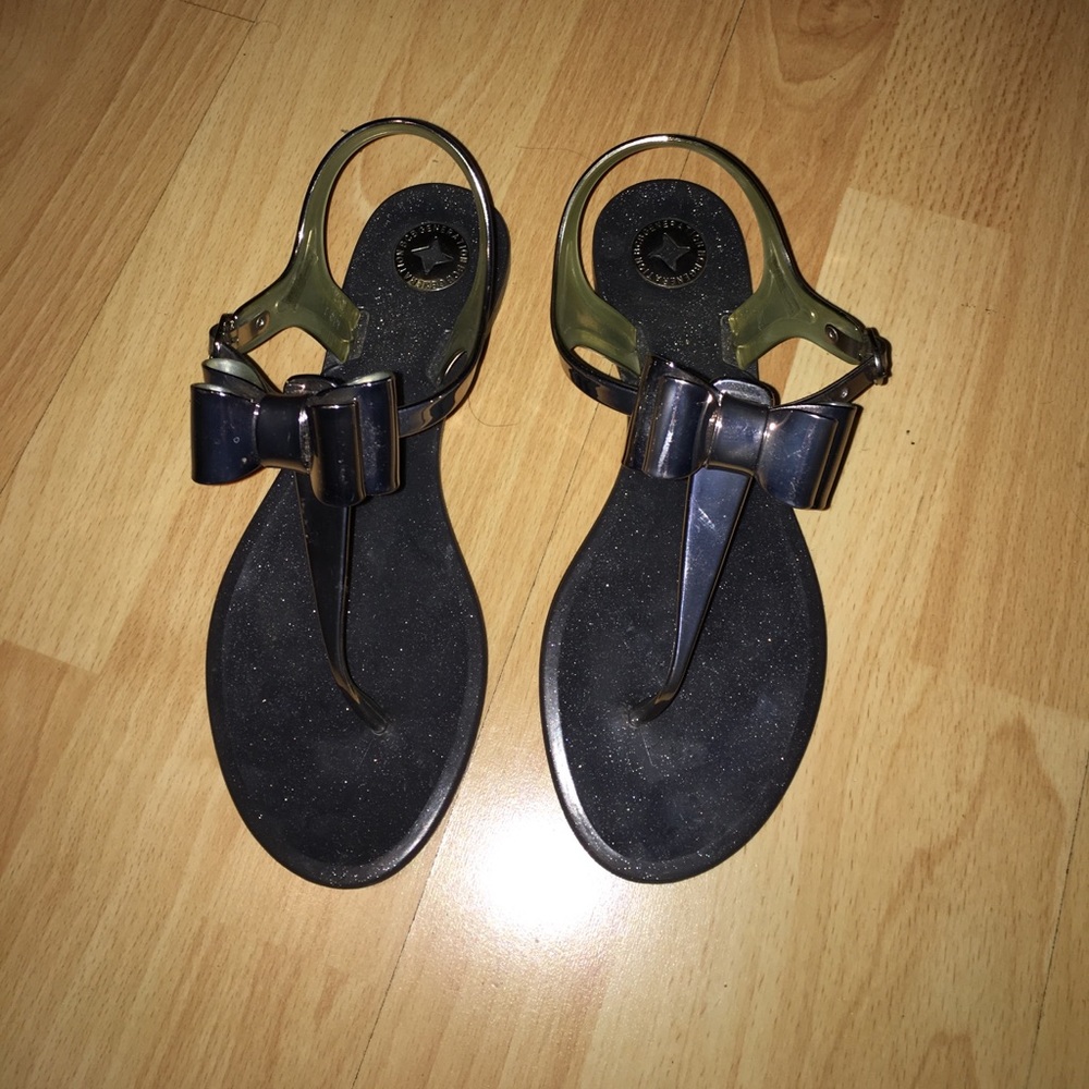 BCBG Bronze Jelly Sandal