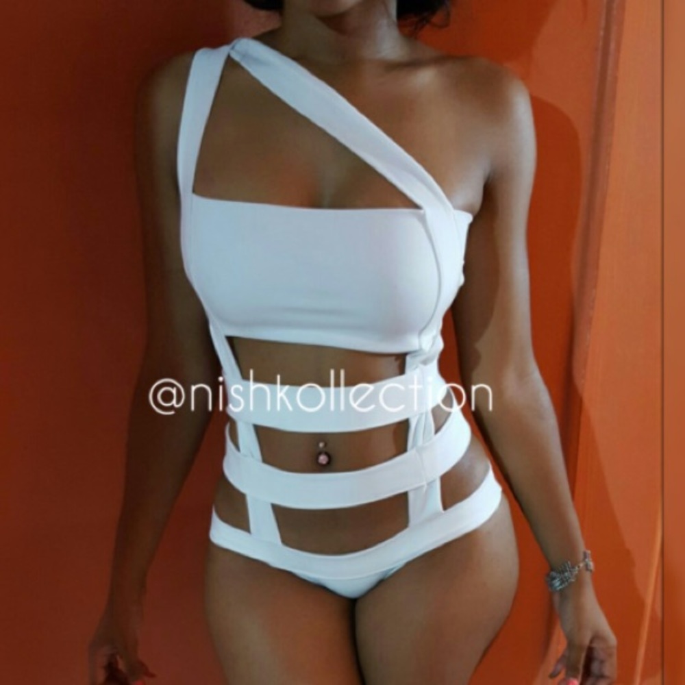 White bandage monokini