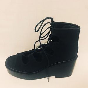 NWOT Asos lace up heeled black sandal 🖤