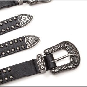 Western studded double buckle belt from Dollskill Western studded double buckle belt from Dollskill