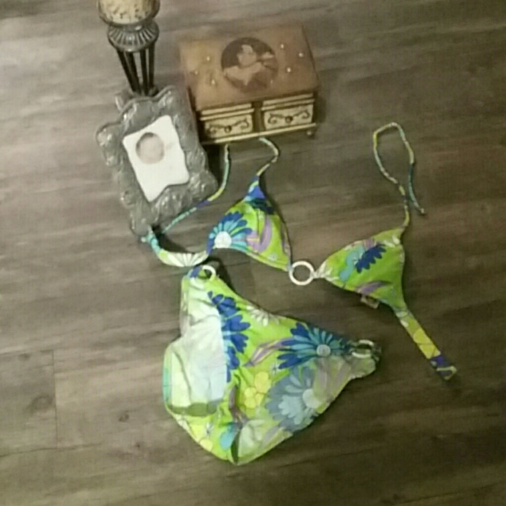 Lime green bikini