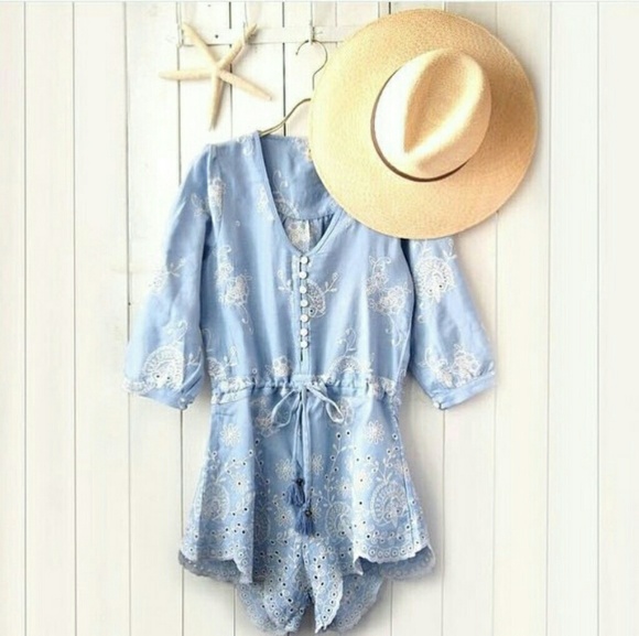 Spell designs casablanca romper chambray play suit *damaged tag* - Picture 5 of 16