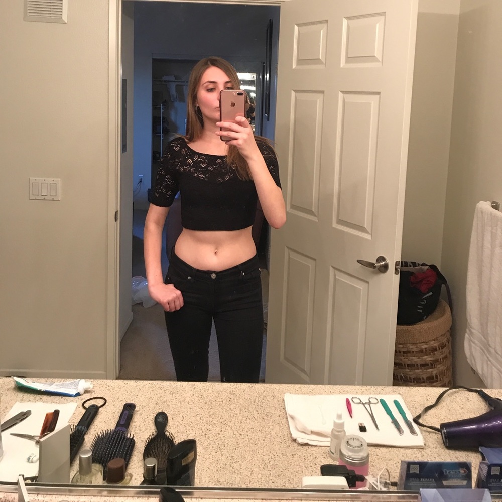 Lace crop top