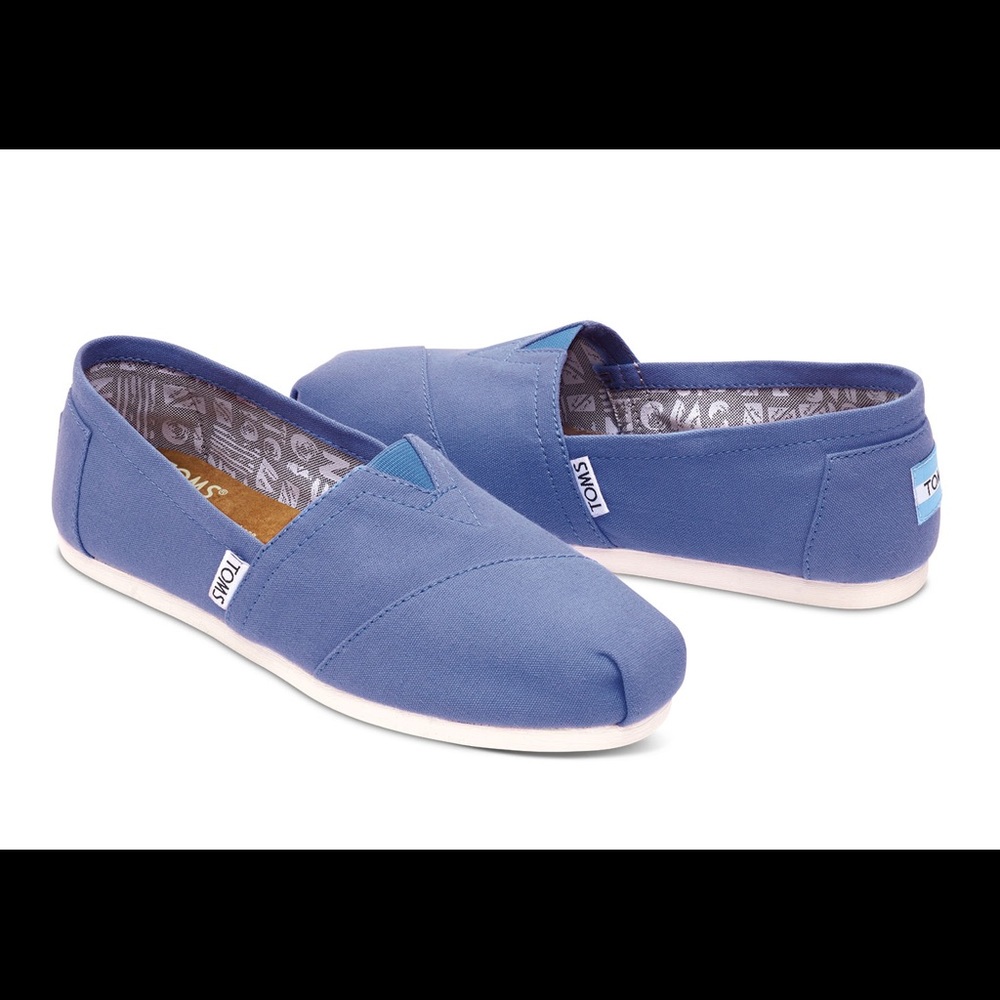 Regatta Blue Canvas TOMS Espadrilles Size 8