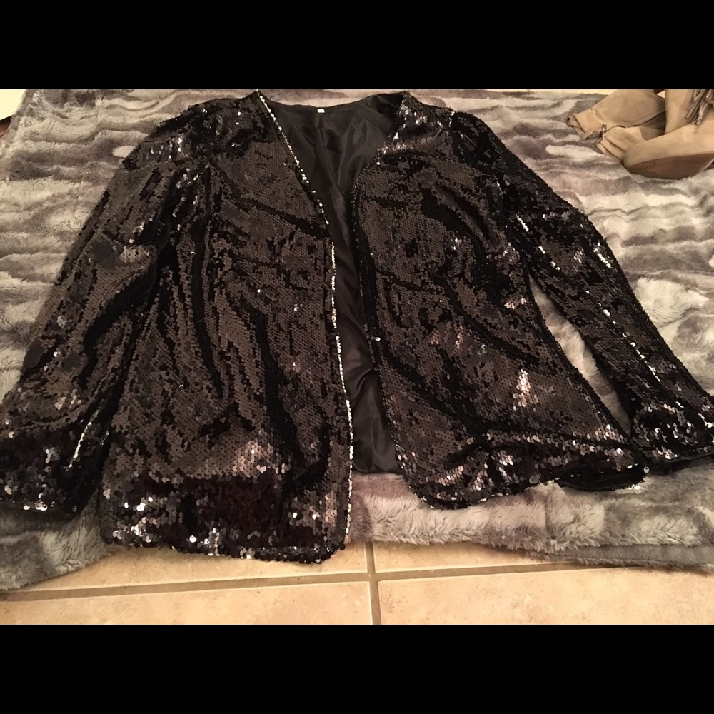 Black sequin blazer