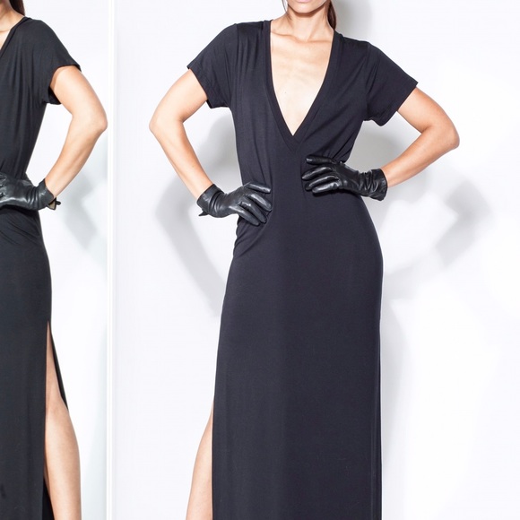 Topshop Dresses & Skirts - NEW Plunge Maxi Tshirt Dress S Jersey AllSaint M