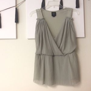 Anthropologie Deletta Sage Green Pleated Top Anthropologie Deletta Sage Green Pleated Top