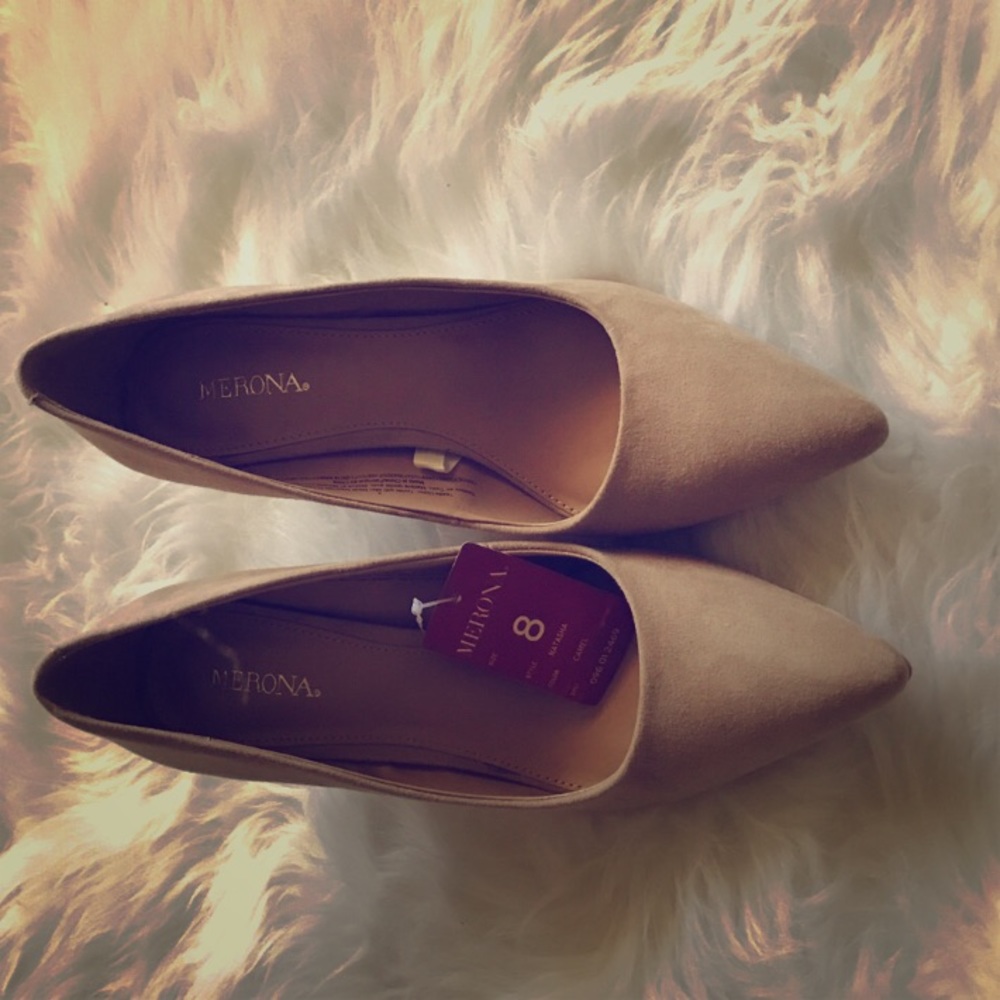 Merona Natasha Camel Kitten 3" Heels