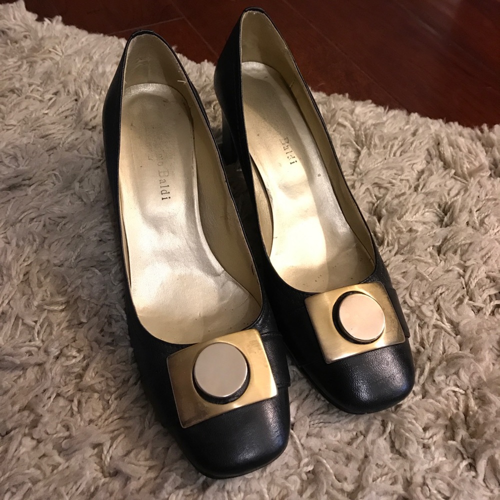 Real Italian shoes with gold accents