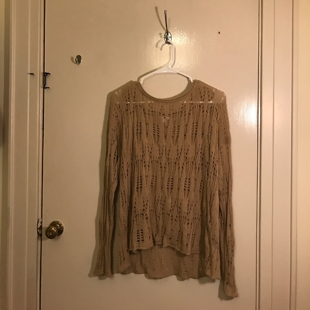 Tan knit top