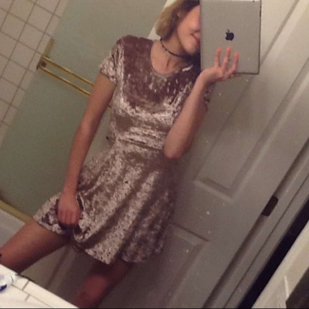 Brandt Melville rare pink velvet dress