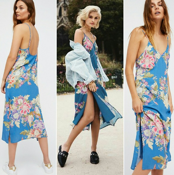 New spell designs blue skies slip dress blue gypsy - Picture 2 of 7