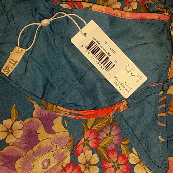 New spell designs blue skies slip dress blue gypsy - Picture 5 of 7