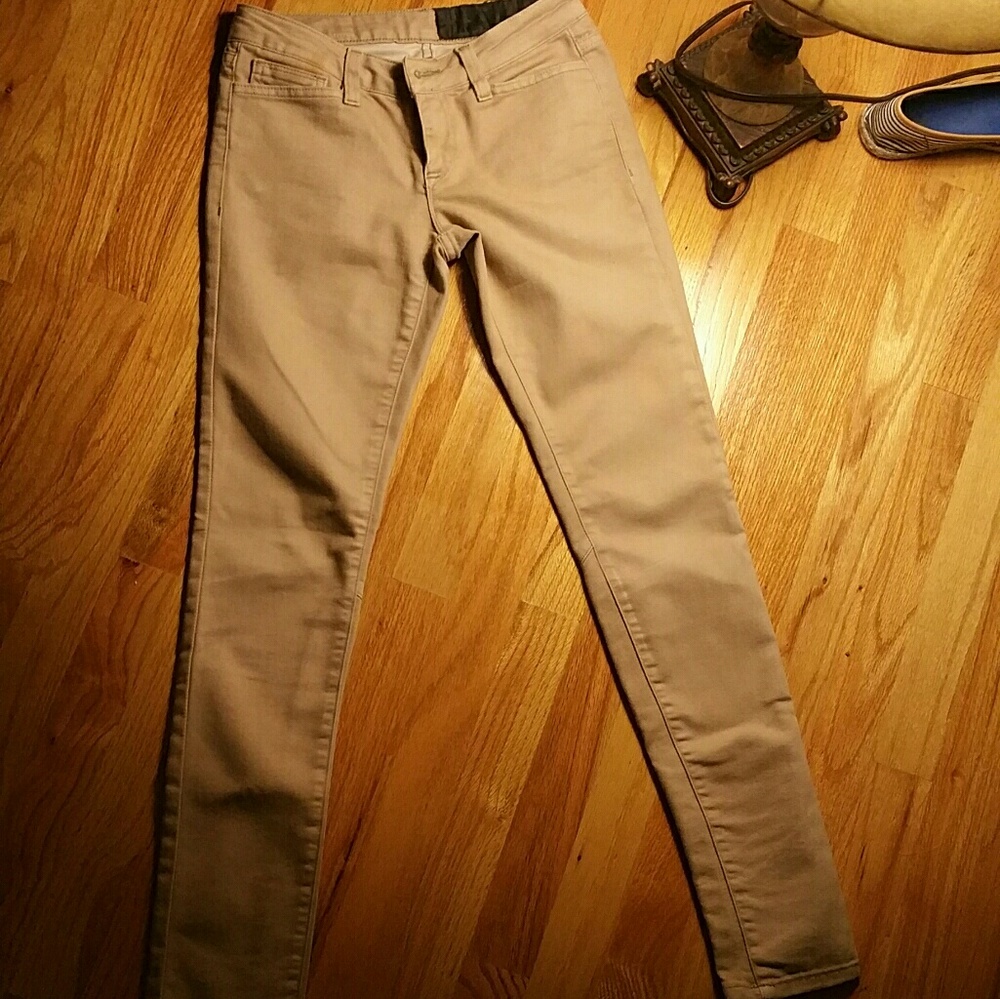 Resin skinny ankle jeans