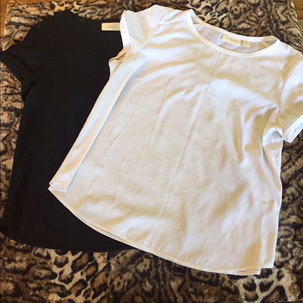 Black and White Silk Top Bundle