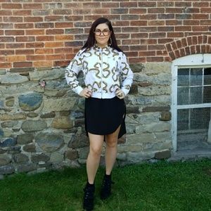 RARE MTTM White and Gold Bomber Jacket