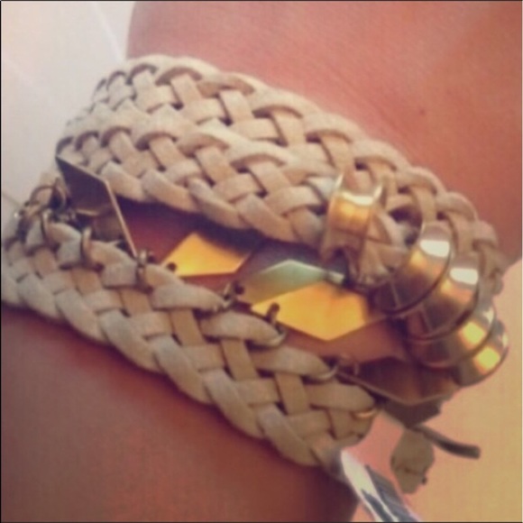 Free People Gold Accented Braided Wrap Bracelet - Picture 2 of 3