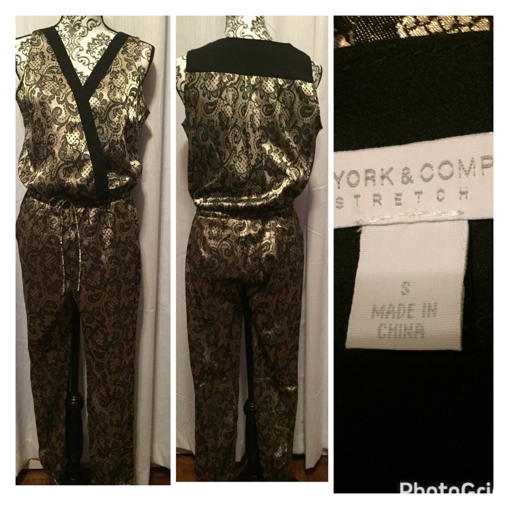 Black & Gold NY&Co Jumpsuit size Small