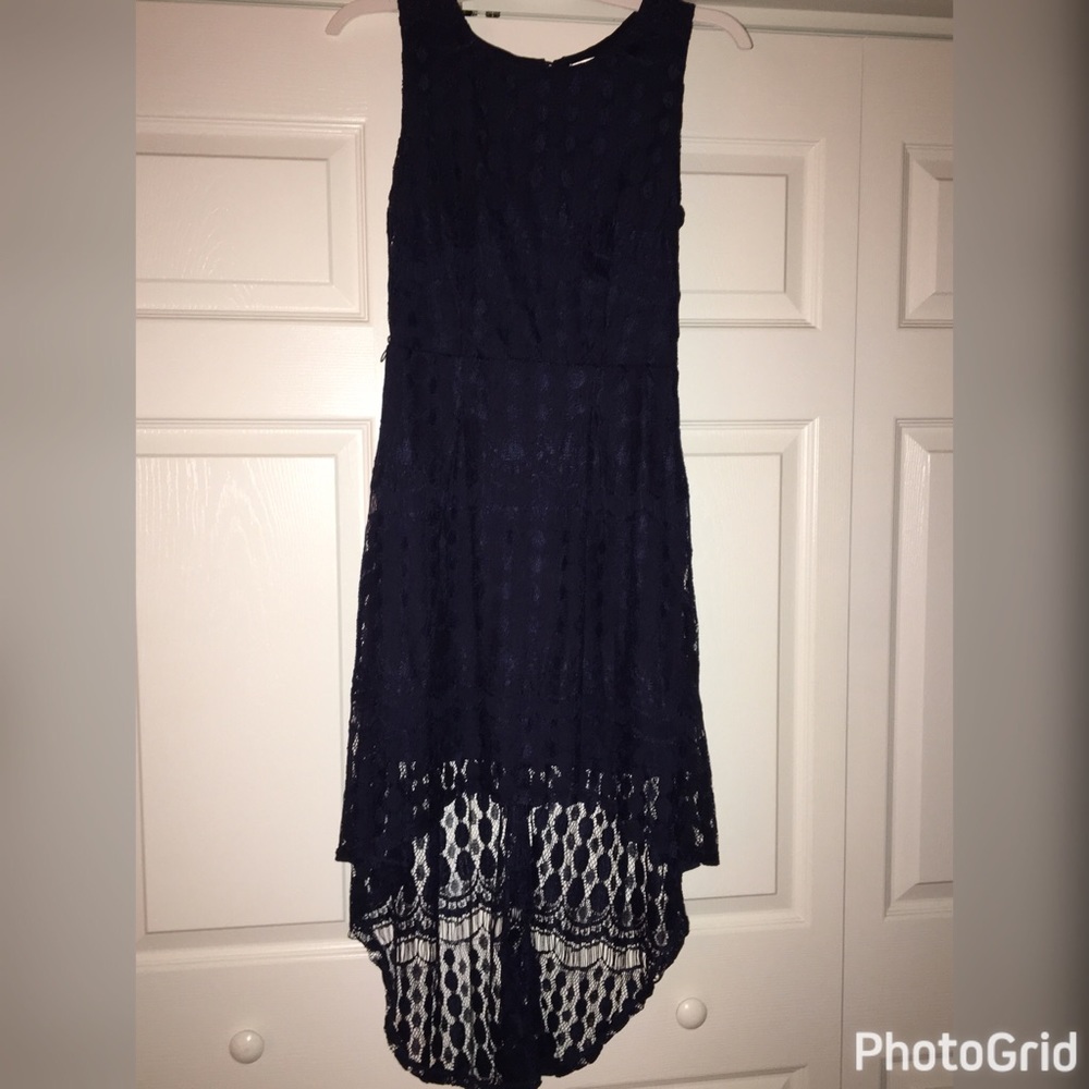 Blue lace dress
