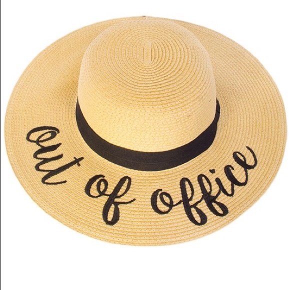 "Out of Office" Embroidered Floppy Beach Hat - Picture 2 of 5