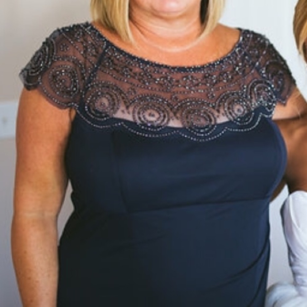 Navy Blue mother of the bride dress