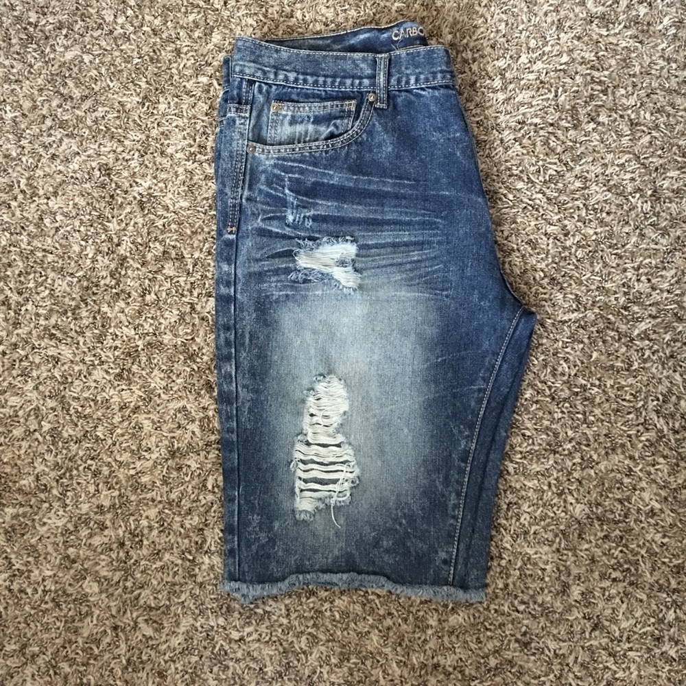 Ripped jeans shorts