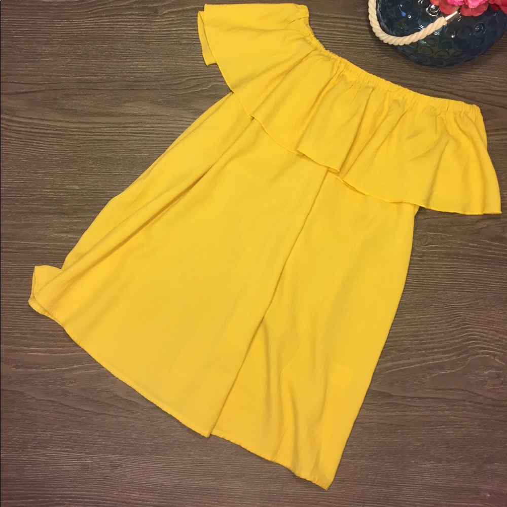 Yellow Off-the-Shoulder Top