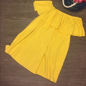 Yellow Off-the-Shoulder Top