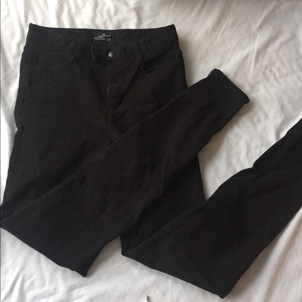 Suede skinny jeans