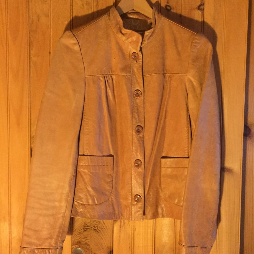 Fossil distressed leather jacket