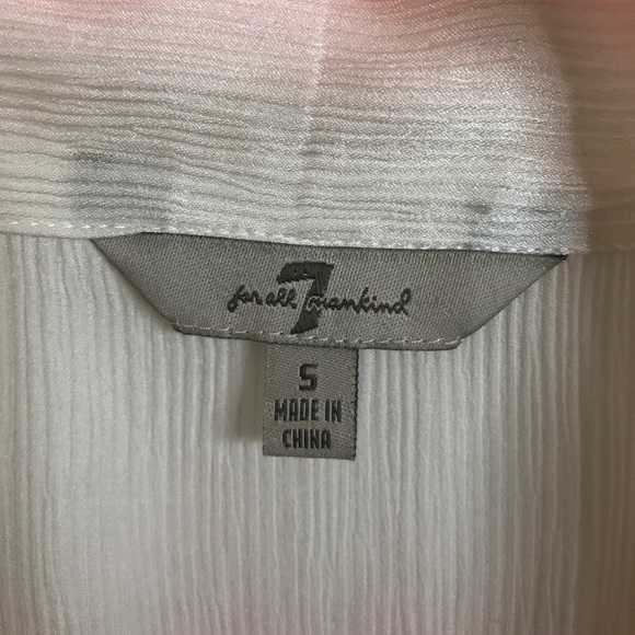 7 For All Man Kind silk shirt - Picture 2 of 3