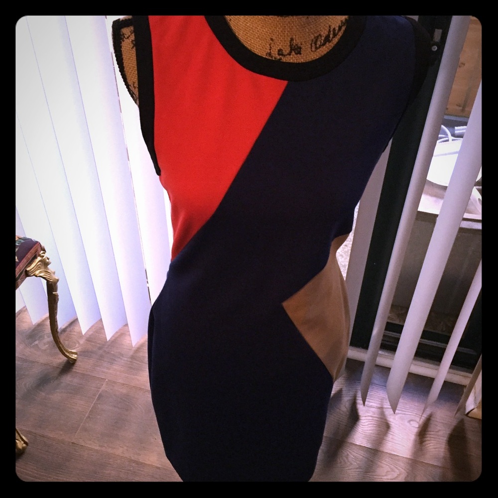 Rachel Roy casual sleeveless dress - colorblock