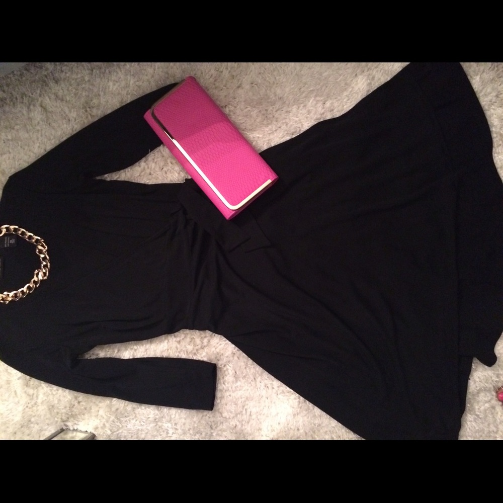 Black wrap dress
