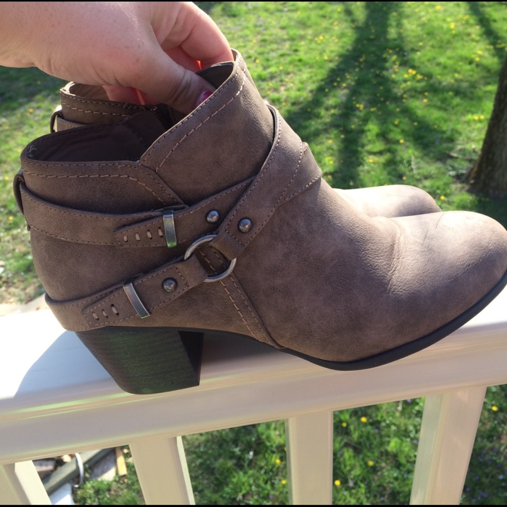 Tan booties