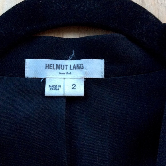 HELMUT LANG BLACK WOOL TUXEDO SHORTS JUMPER - Picture 2 of 6