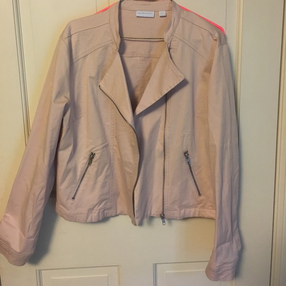 Blush Moto jacket from NY&Co size large - Picture 2 of 6