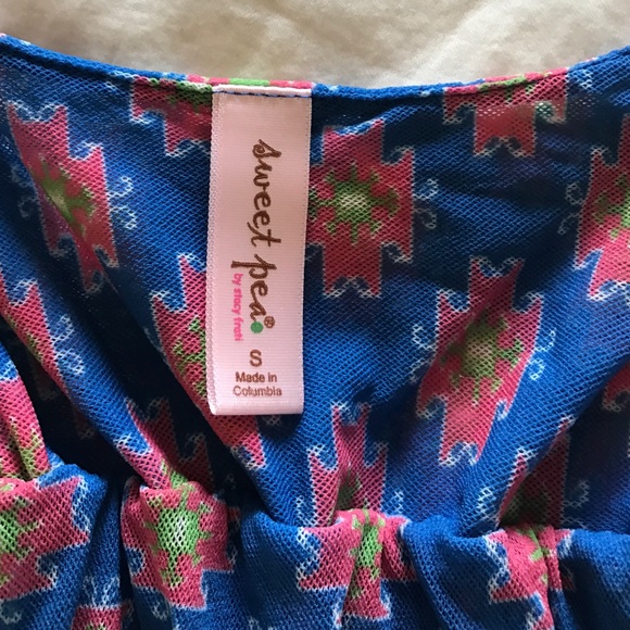 Sweet pea fun pattern tank top - Picture 2 of 4