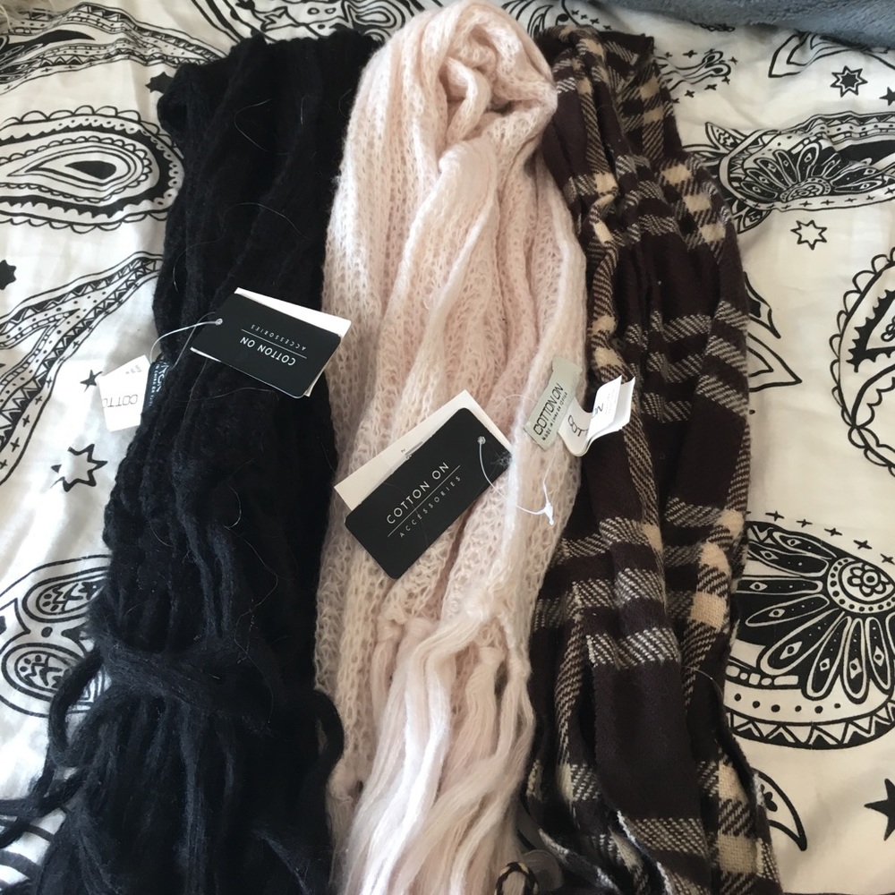 3 scarves