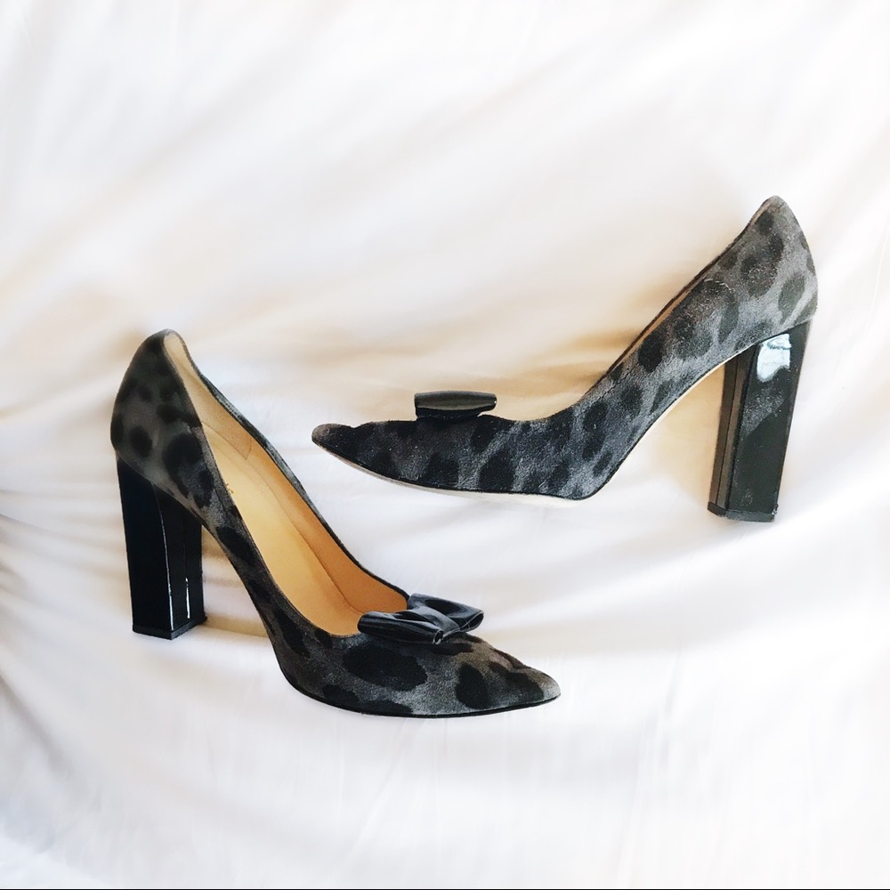 Kate Spade NY Grey Leopard Pumps Heels