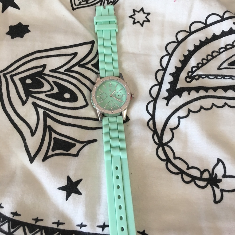 Mint green watch