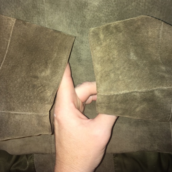 SUEDE Leather Vintage Jacket -Green - Picture 3 of 7