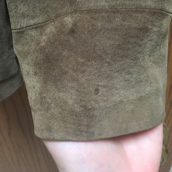 SUEDE Leather Vintage Jacket -Green - Picture 7 of 7