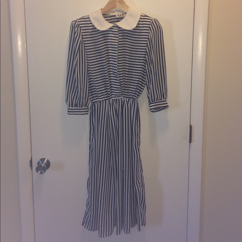 Vintage striped midi dress