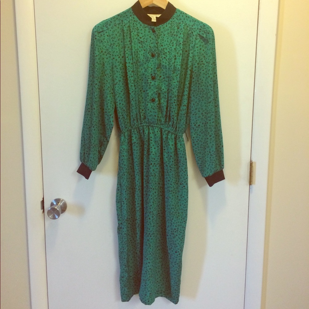 Vintage print midi dress