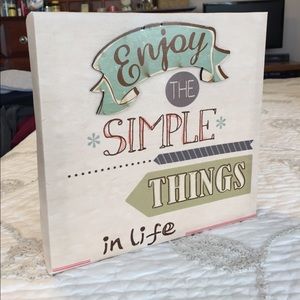 Enjoy The Simple Things canvas