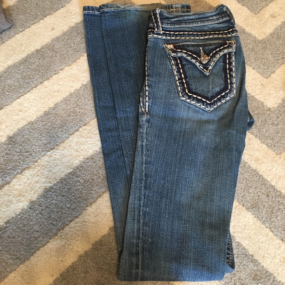 Boot cut miss me dark blue jeans
