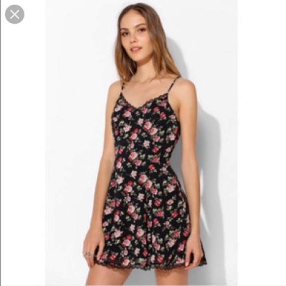 Lucca Couture Lace-Trim Chiffon Slip Dress - Picture 2 of 4