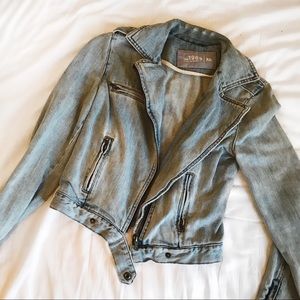 Denim Motorcycle Jacket - lightwash