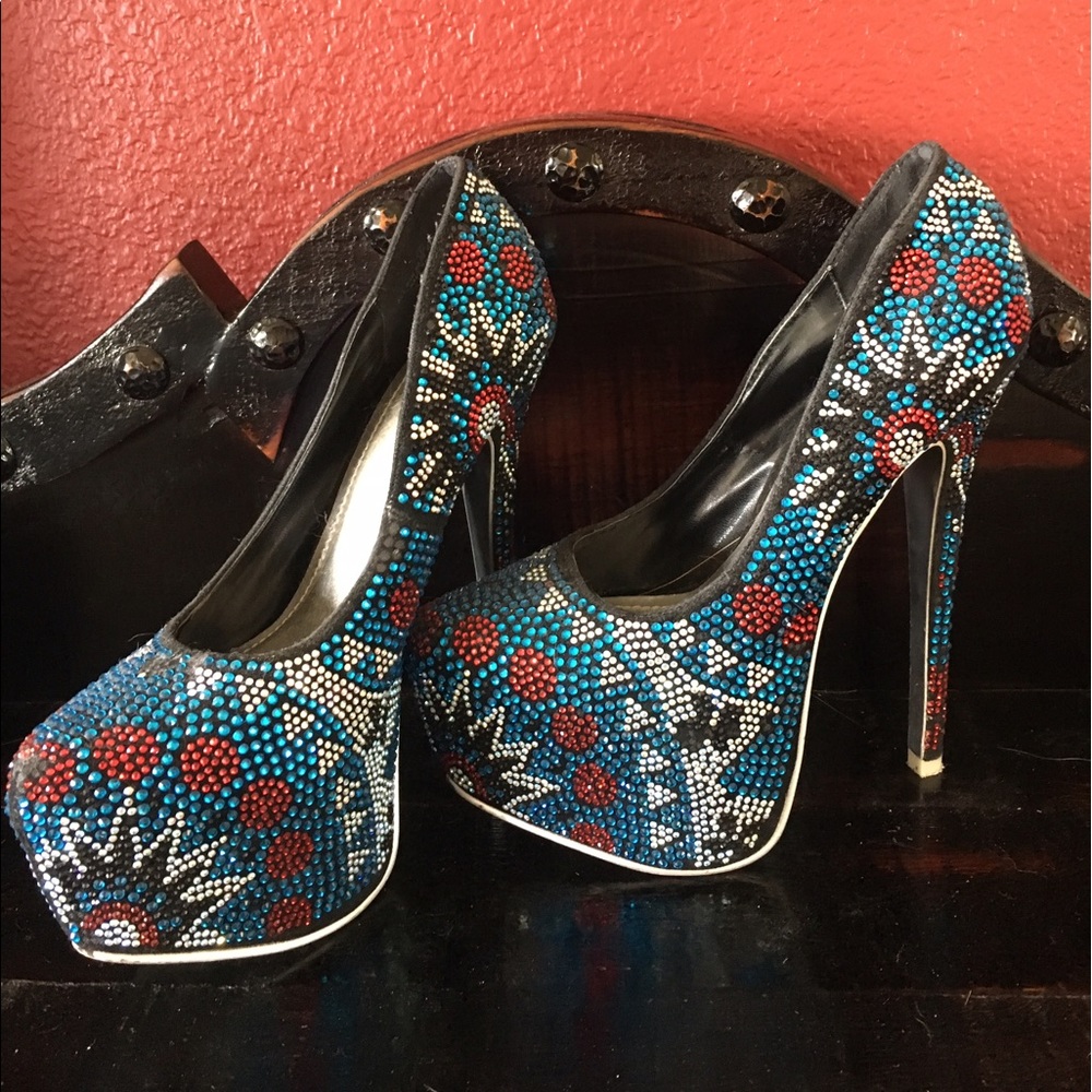 Crystal Platform Heels