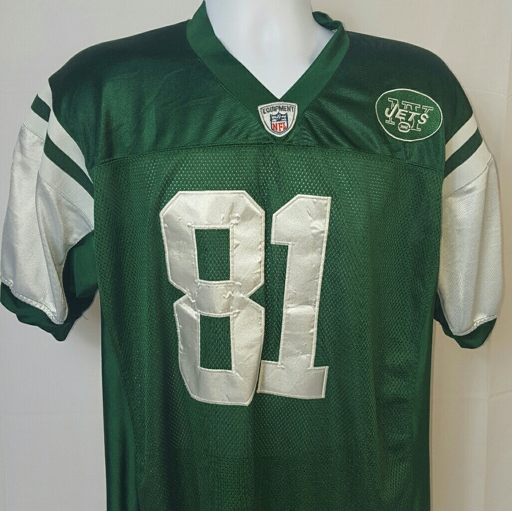 NY JETS #81 KELLER SEWN  ONFIELD NFL JERSEY